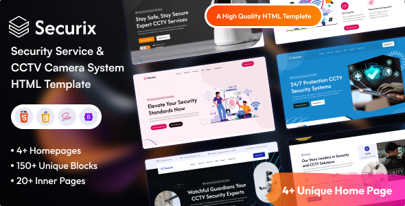 Securix - Security Service & CCTV Camera System HTML Template by VikingLab