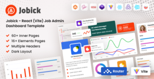 Jobick - React (Vite) Job Admin Dashboard Template by dexignlabs