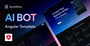 SynthMind - AI Generator Bot Business and Technology Startup Angular Template by DiverseKit