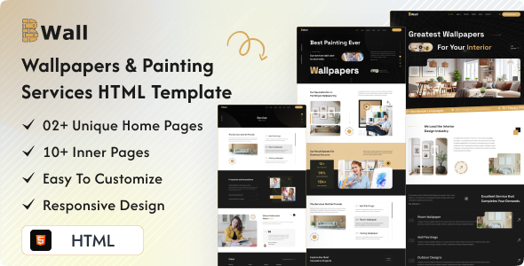 Bwall - Wallpapers and Painting Services HTML Template by binary-vines