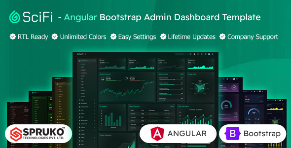 SCIFI - Angular Framework Ngbootstrap Dashboard Template by SPRUKO