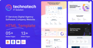 Technotech - IT Services Digital Agency Software Company HTML Template by Codebasket