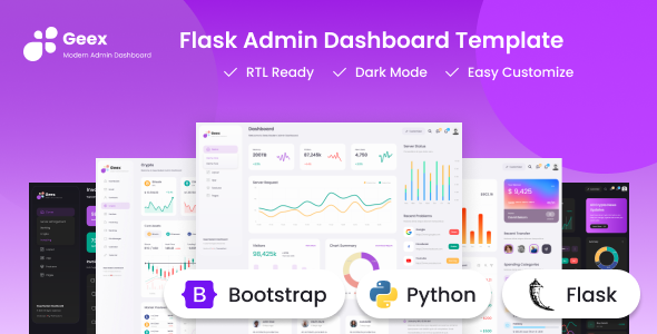 Geex - Flask Admin Dashboard Template by ThemeWant