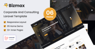 Bizmax - Corporate And Consulting Business Laravel 11 Template by PixcelsThemes