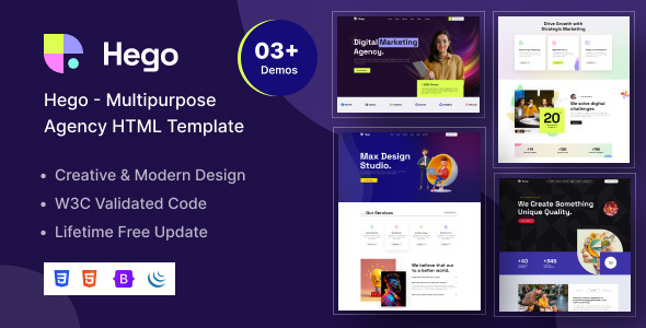 Hego - Multi-purpose Agency HTML Template. by ThemeLab-Portfolio