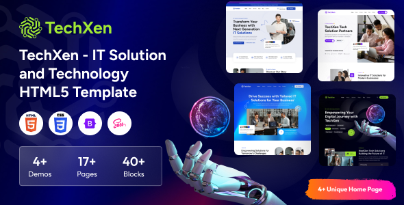 Techxen - IT Solutions & Technology Startup HTML Template by VikingLab