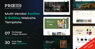 Probid - Multi Vendor Auctions HTML Template by egenslab