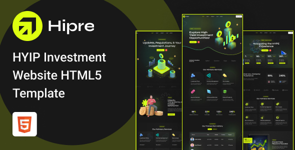 Hipre - Hyip Investment Website HTML5 Template by bplugins