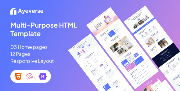 Ayeverse - Multi-Purpose HTML Template by qubohub