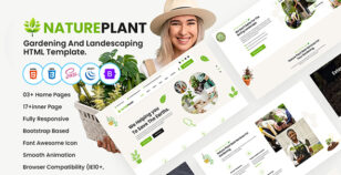 NaturePlant - Gardening And Landscaping HTML Template. by Pixenx