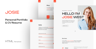 Josie - Personal Portfolio HTML Template by bslthemes
