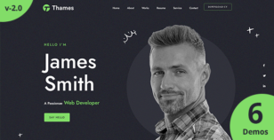 Thames - One Page Personal Portfolio Vue NuxtJS Template by CodeeFly