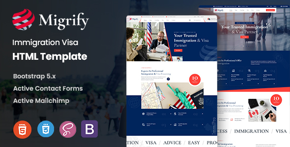 Migrify - Immigration Visa Consulting HTML Template by KodeSolution