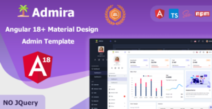 Admira - Angular 18+ Material Design Admin Dashboard Template by redstartheme