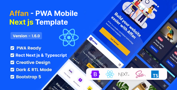 Affan - PWA Mobile React Next jsTemplate by rk_theme