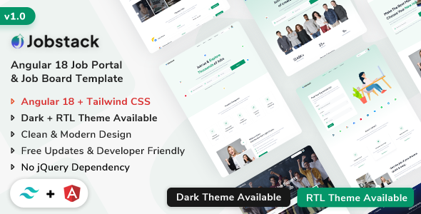 Jobstack - Angular 18 Job Portal & Job Board Template by ShreeThemes