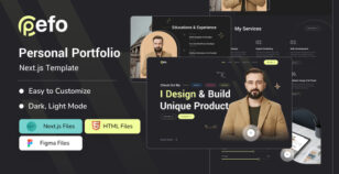 Pefo - Personal Portfolio Next JS Template by creativemela