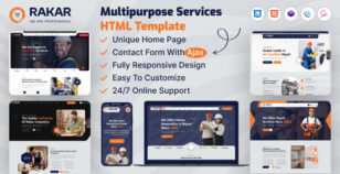 Rakar- Multipurpose Services HTML Template by themeholy