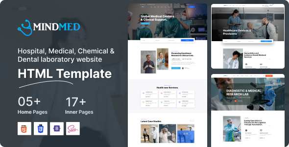 Medical Dental & Healthcare Website HTML Template - Mindmed by databoxe