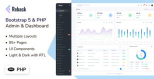 Reback - Bootstrap & PHP Admin Dashboard Template by Techzaa