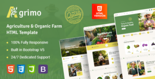 Agrimo - Agriculture & Organic Farm HTML Template by themesion