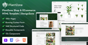 PlantZone - Shop & eCommerce Bootstrap HTML Template by DexignZone