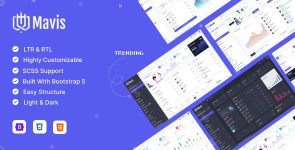 Mavis boostrap & figma Admin Dashboard Template by la-themes