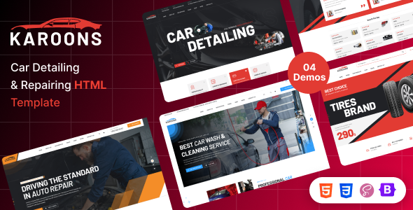 Karoons - Car Detailing & Repair HTML Template by bracket-web