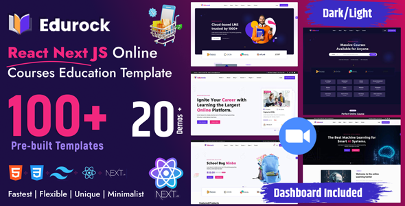 Edurock - Education React Next JS Template. by techboot