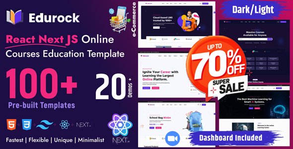 Edurock - React Next JS React Education Template. by techboot