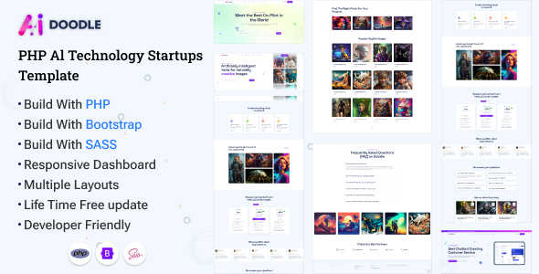 AI Doodle – PHP- AI Artificial Intelligence & AI Technology Startups Template by PixcelsThemes