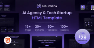 Neurolinx – AI Deep Search Technology Startup & Agency HTML Template by DiverseKit