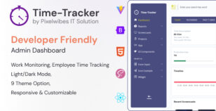 Timetracker - Time Tracking Management React Admin Template by pixelwibes