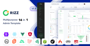 Rizz - Admin & Dashboard Template by Mannat-Themes