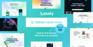 Sassly | SaaS, AI & Tech Startup React Next JS Template by wealcoder_agency