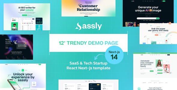 Sassly | SaaS, AI & Tech Startup React Next JS Template by wealcoder_agency