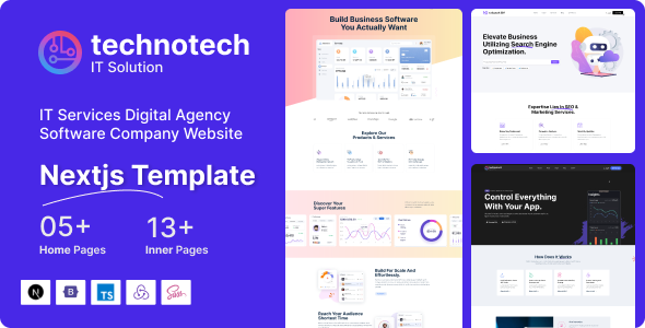 Technotech - IT Services Digital Agency Software Company Next js Template by Codebasket