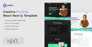 Poliox - Resume and Personal Portfolio React Next JS Template by SoftCoderes