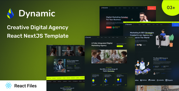 Dynamic - Creative Digital Agency React NextJS Template by Website_Stock