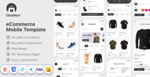 ClickMart - eCommerce App Template (Tailwind CSS + PWA) by pixelaxis