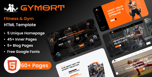 Fitness & Gym Workout HTML Template - Gymort by The_Krishna