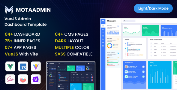 MotaAdmin - VueJS Admin Dashboard Template by dexignlabs