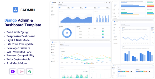 Fadmin - Django Responsive Admin & Dashboard Template by ThemesBoss