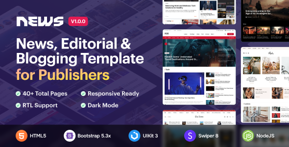 News5 - News & Magazine HTML5 Template by reacthemes