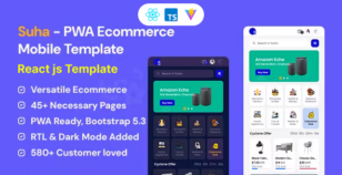 Suha - PWA Ecommerce Mobile React JS Template by rk_theme