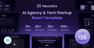 Neurolinx - AI Deep Search Technology Startup & Agency React Template by DiverseKit