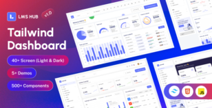 LMS Hub – Tailwind CSS Admin Dashboard HTML Template by Academine