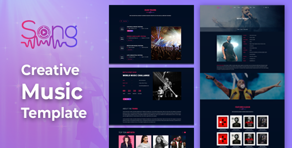 Sing - Creative HTML5 Music Template by itclan