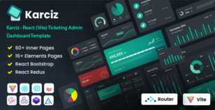 Karciz - React (Vite) Ticketing Admin Dashboard Template by DexignZone