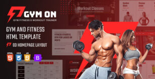 GymOn - Gym and Fitness Club HTML Template by winsfolio